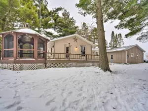 Lakefront Chetek Haven Dock, Screened Gazebo
