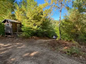 30 acres to yourself, hiking trails, sauna, jet tub, near 3 lakes, pets welcome