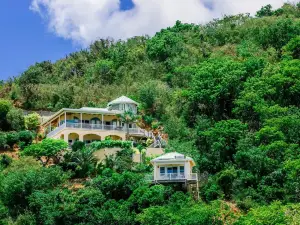 House of Open Arms Villa, Above Hurricane Hole, White Water Views,Romantic! Pool