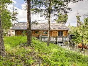 Polson Cabin Rental Private Deck and Mountain Views