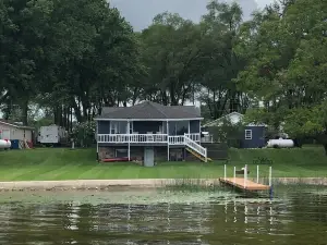 Rose Lake,  Cottage with Pontoon, Coldwater, Michigan (aka Lake of the Woods)
