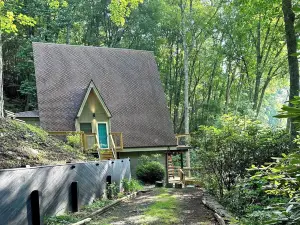 1970s A-Frame w/Mountain Views in National Forest, 1hr to Downtown Asheville