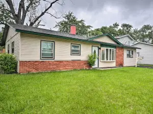 Sauk Village Ranch Home w/ Yard + Fireplace!