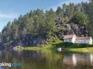 Stunning Home in Hornnes with House Sea View