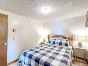 Two-story lakefront home with a seasonal dock, furnished deck, & washer/dryer