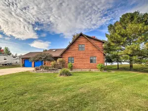 Beachfront Lake Michigan Log Cabin w/ Sauna!