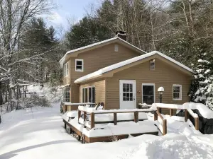 'The Mill River Cabin w/ Fireplace & River View!