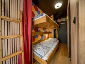 Wooden apartment with balcony