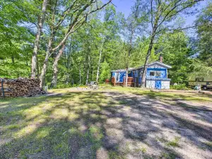 Little Manistee Riverfront Cabin w/ Fire Pit!