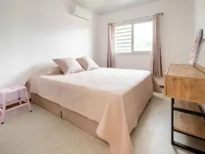 Fully equipped Bungalow next to a white sand beach