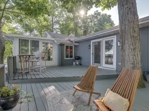 Delton Oasis Retreat w/ Lake Views & Deck!