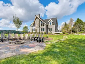 Spacious & Secluded Forksville Home: Fire Pit
