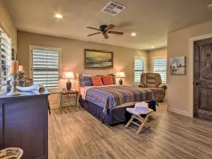 Lakefront Wallis Ranch w/ Private Beach & Patio!
