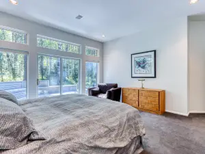 Stylish & secluded home with a washer/dryer, fireplace, & resort amenity access