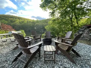 Lakefront Cabin w/Dock, Fire Pit and Private Beach on Quiet Candlewood Lake Cove