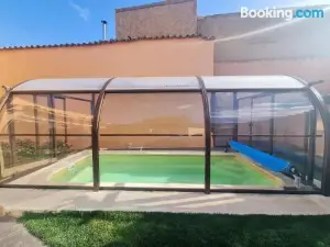 3 Bedrooms Villa with Private Pool Enclosed Garden and Wifi at Pajares de la Lampreana