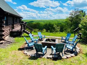 Spacious Log Cabin with Valley Views & Atv Trails Access