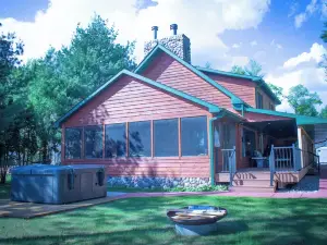 Lakeside Retreat with Private Docks, Hot Tub, Scenic Views and Near Trails