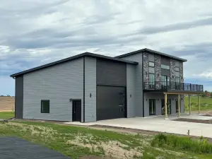 Brand new lake house with panoramic view overlooking Lewis and Clark Lake.