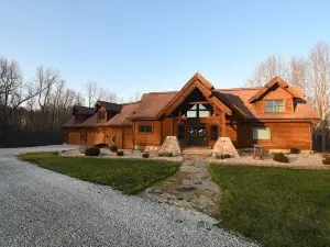 Log cabin on 108 private acres - cozy inside, adventure outside!