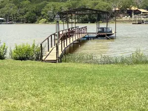 Lake Palo Pinto<br>Rustic, waterfront cabin<br>Steps from private boat dock