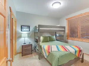 Patio & Mountain Views: Central Grand Lake Condo!