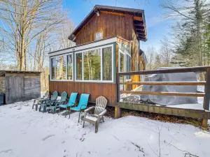 Rustic Searsport Cabin Loft and Sunroom on 10 Acres