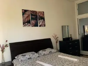 The apartment is located in the upper room
