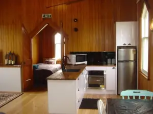 Revamped church in an old gold mining village