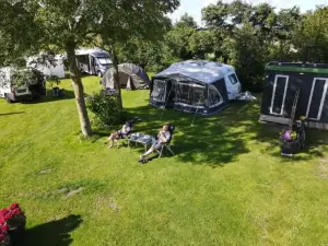 Camping de Tulpenweide Lege Kampeerplaats, Lege Plaats op Het Gras Zonder Bed