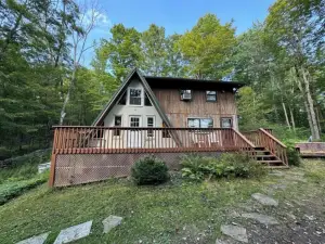 Peaceful and Private A-frame in the woods, not far from Elk Mountain Ski Resort!