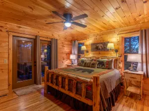Bearadise at Blue Ridge- 3 bed 3 bath log cabin with fire pit, pool table, pet friendly