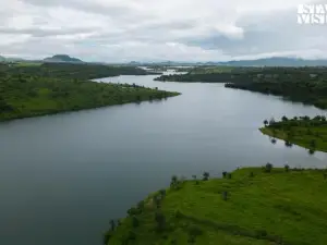 StayVista's Rivulet Waters - Lakefront Villa with Infinity Pool, Jacuzzi, Lawn, and Rustic Gazebo