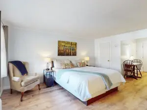 Dog-friendly lakefront condo with pool, canoes, & WiFi - in a perfect location