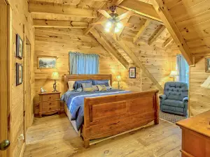 Secluded home on acreage with private hot tub, fireplace & wraparound deck