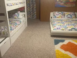 Quiet family sized retreat surrounded by farm but in town.
