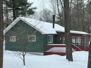 Lake Cottage with Great View and 100' Beachfront; Pontoon boat available.