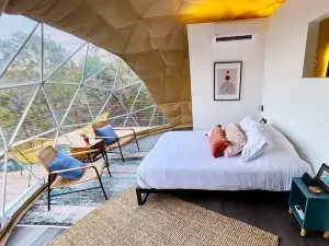 Enchanting Treetop Dome with Dip Pool - Cozy Nature Retreat