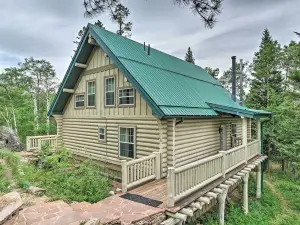 Secluded Log Cabin with Game Room and Forest Views