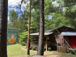 2 furnished cabins on unique fenced property close to Wolf Pen and Fourche Mt