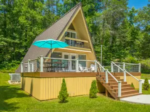 Tranquil Setting with Lake Views - Charming A-Frame Cottage