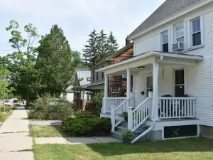 In the heart of town, a modern farmhouse