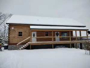 Secluded mountaintop cabin, 40 acres, views of Buffalo River below & wildlife