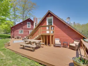 Unique Maine Log Cabin w/ Trout Ponds & Sauna!