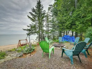 Waterfront Lake Huron Getaway w/ Private Beach!