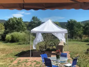 Dr Chavez's garden in Pecos/Santa Fe NM100 yr old Adobe, Pecos river fishing