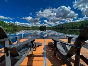 Private Lake Access and Cozy Wood Stove - Tranquil Modern Oasis