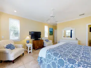 Dog-friendly beachfront bungalow with private boardwalk, gas grill, and AC