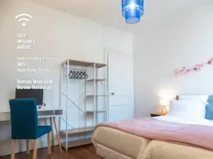 L'Amour de la Paix - Centre-Ville - Jardin - Proche gare - TV65"PrimeVideo - Ambiance très chaleureuse - Parking gratuit sous-vidéo surveillance proche - Géré par Presta-Zen'Services
