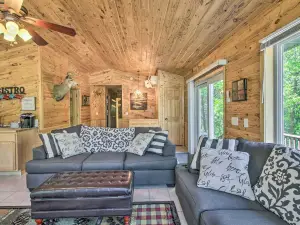 Big Lake Getaway w/ Private Beach + Fire Pit!